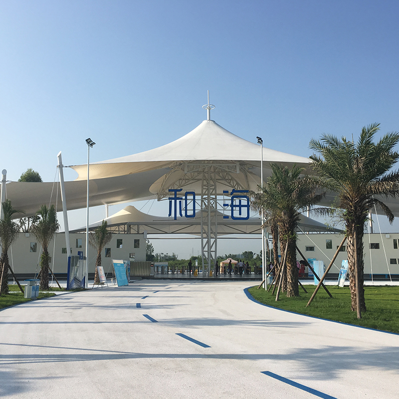 نسيج غشاء الشد PVDF بوزن 1100 جرام نسيج غشاء الشد PVDF بوزن 1100 جرام